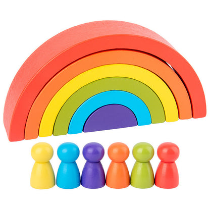 MINIBOO Montessori Rainbow arched building blocks