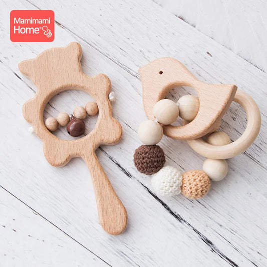 Miniboo Wooden Montessori Baby Teether